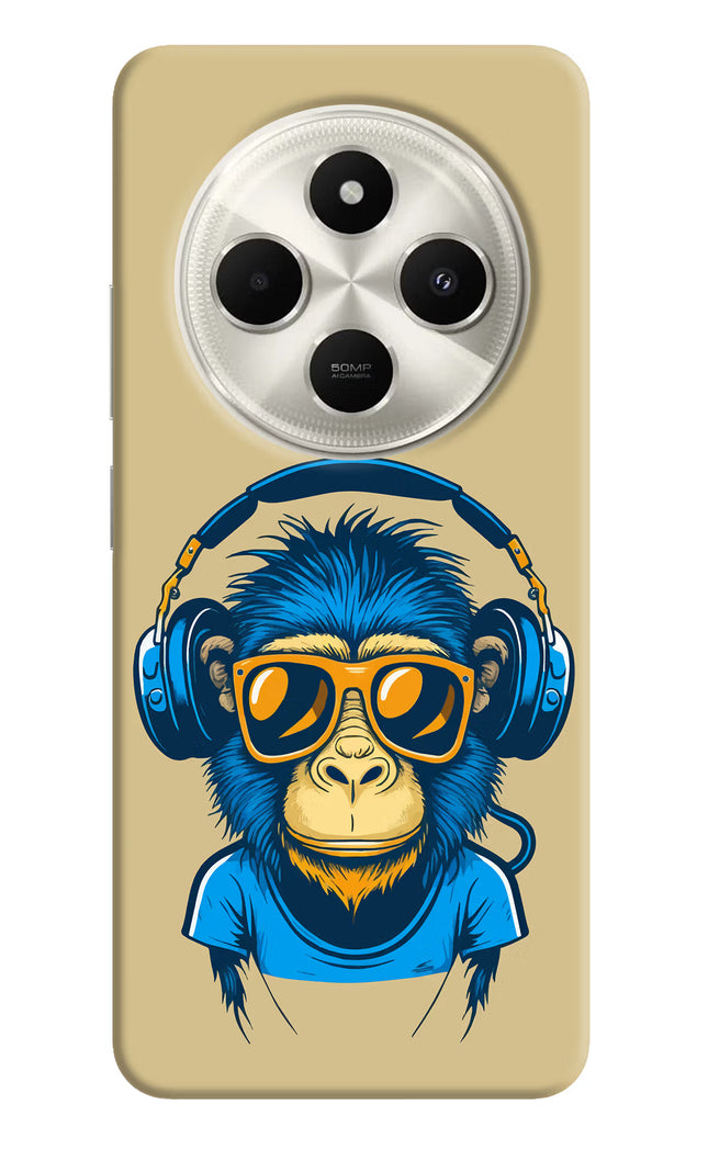 Monkey Headphone Poco C75 5G Hard Case Back Cover by Casekaro