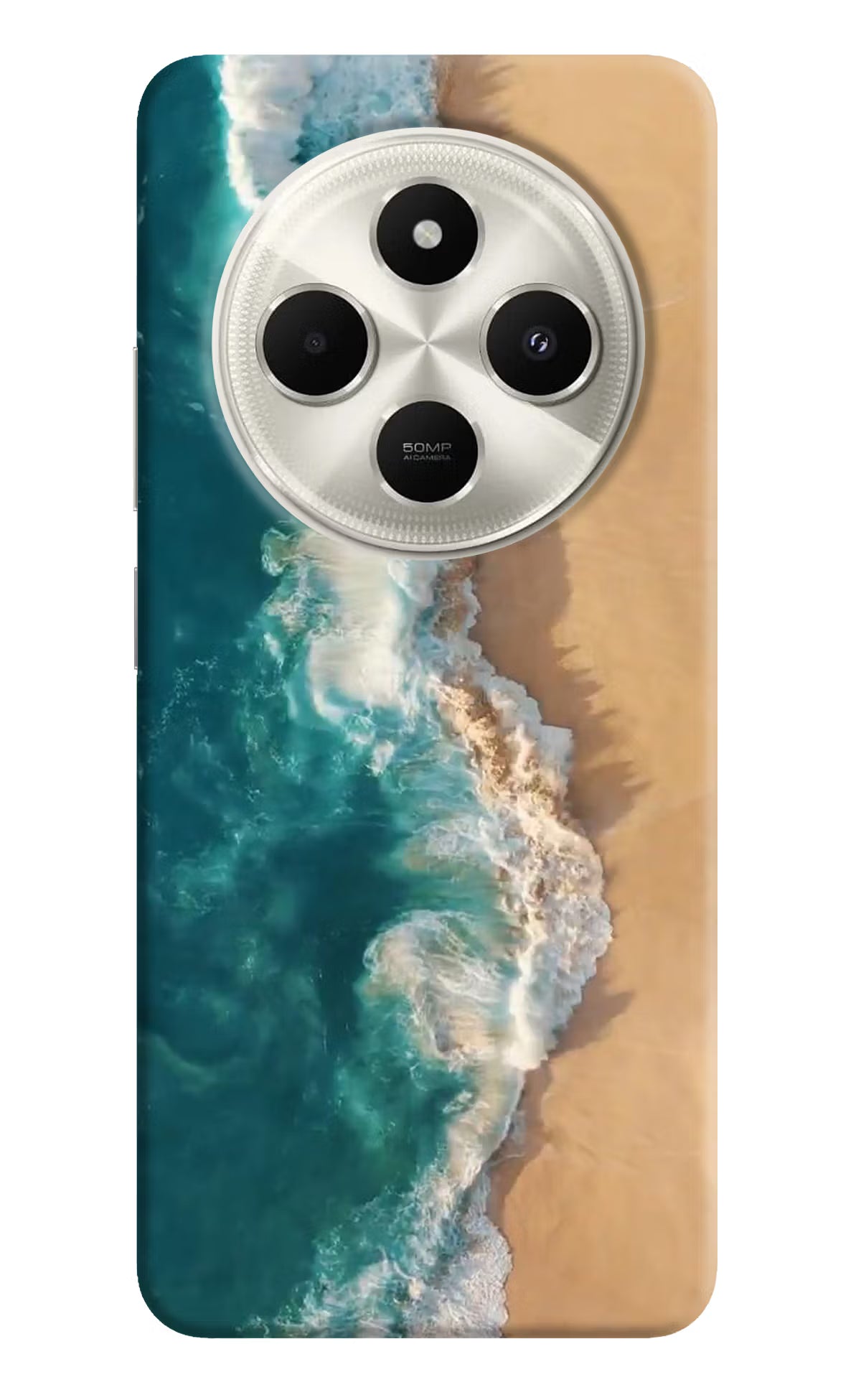 Ocean Beach Poco C75 5G Hard Case Back Cover by Casekaro