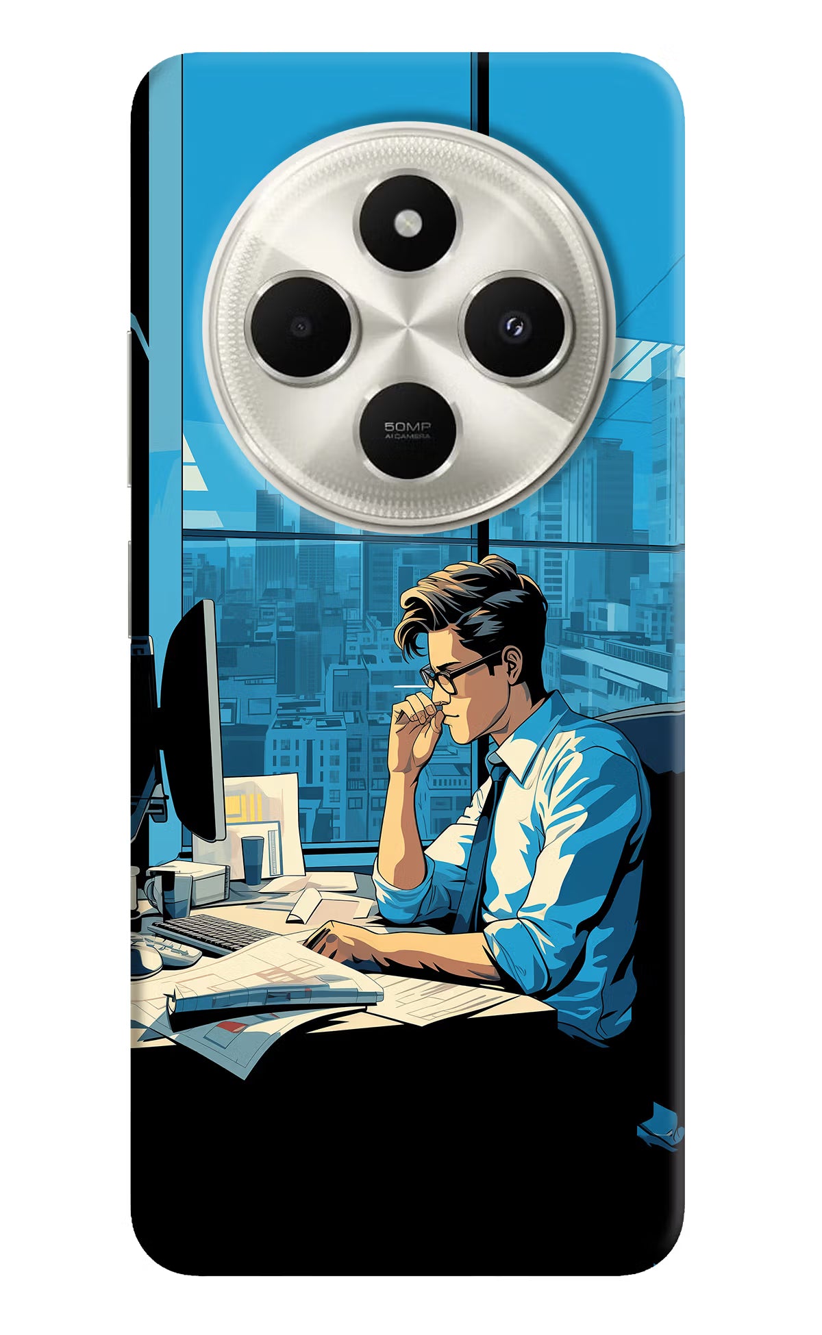 Focused Hustler (AI Generated) Poco C75 5G Hard Case Back Cover by Casekaro