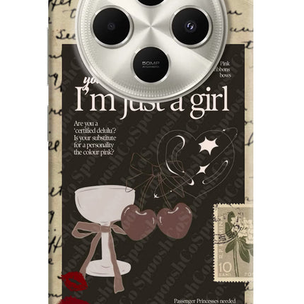 I am just a girl Poco C75 5G Hard Case Back Cover by Casekaro