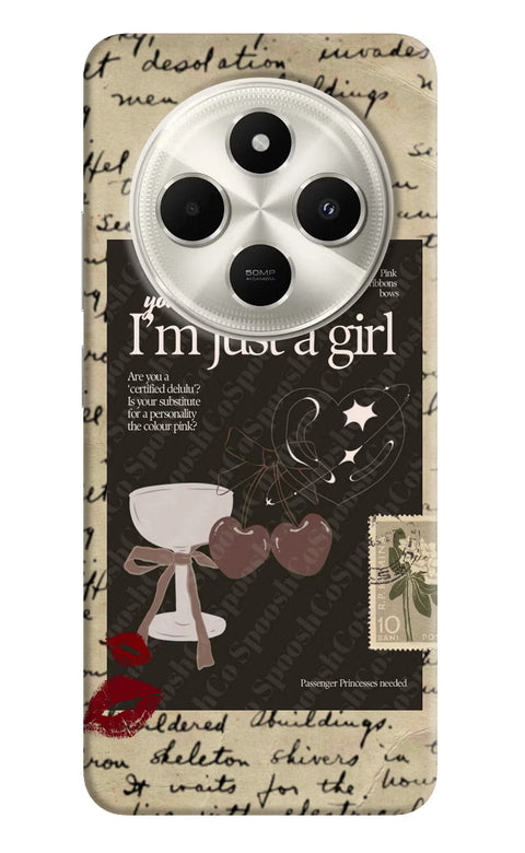 I am just a girl Poco C75 5G Back Cover