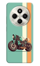 Striped Moto Drift Poco C75 5G Hard Case Back Cover by Casekaro
