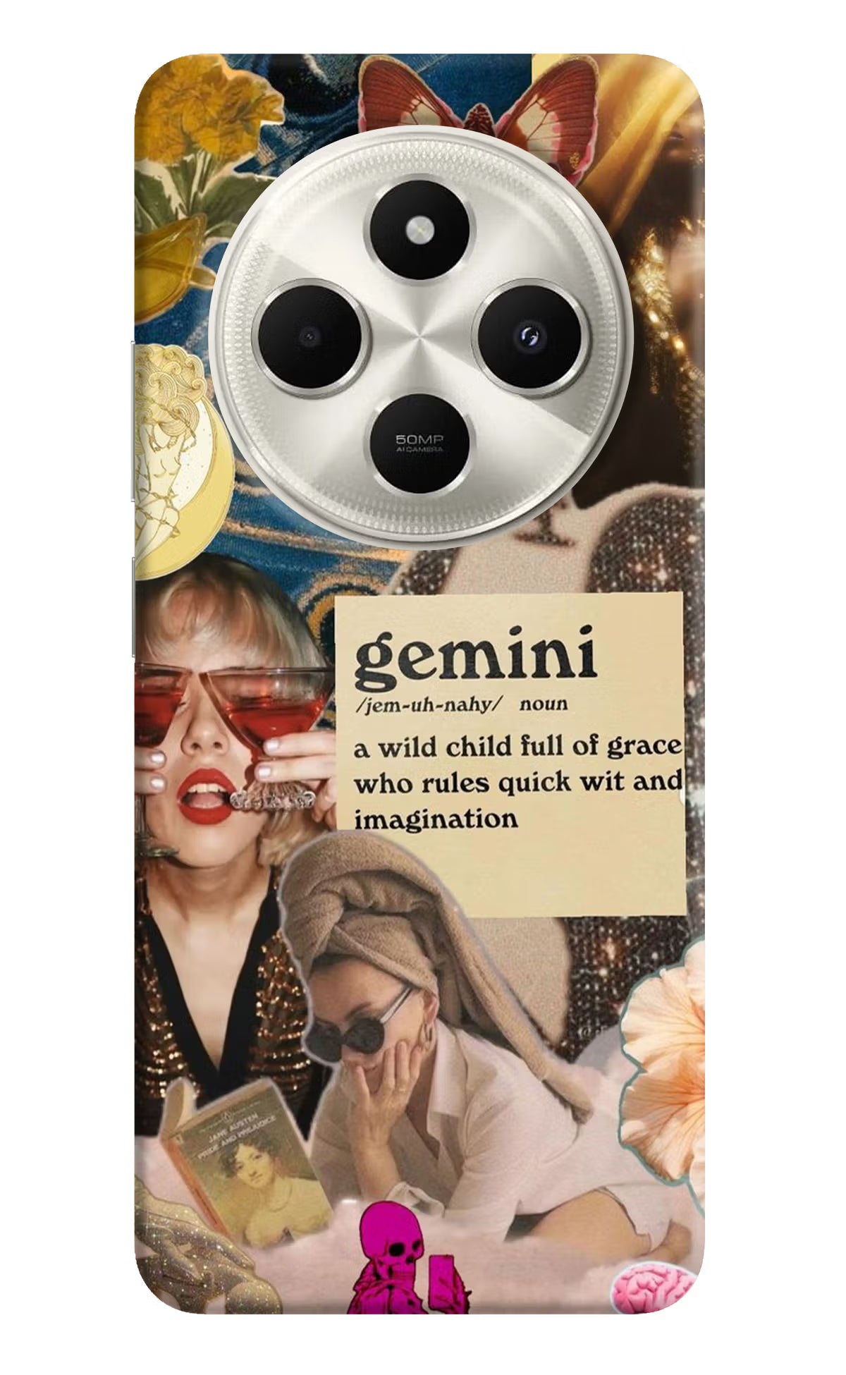 Gemini Zodiac Poco C75 5G Hard Case Back Cover by Casekaro