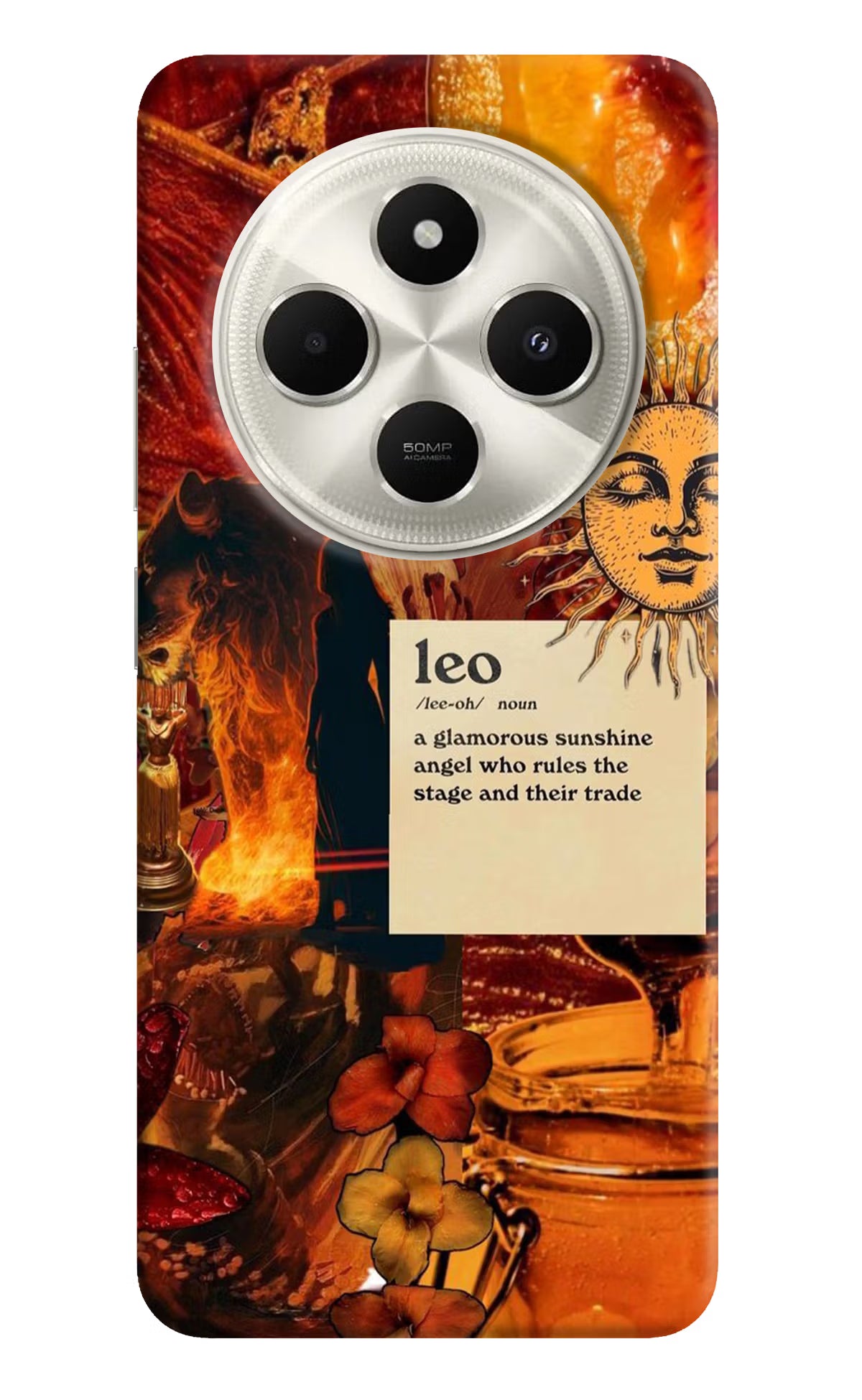 Leo Zodiac Poco C75 5G Hard Case Back Cover by Casekaro
