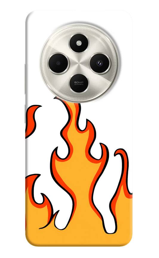 Fired Up – White Poco C75 5G Hard Case Back Cover by Casekaro