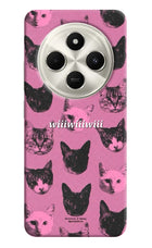Pink Cats Poco C75 5G Hard Case Back Cover by Casekaro