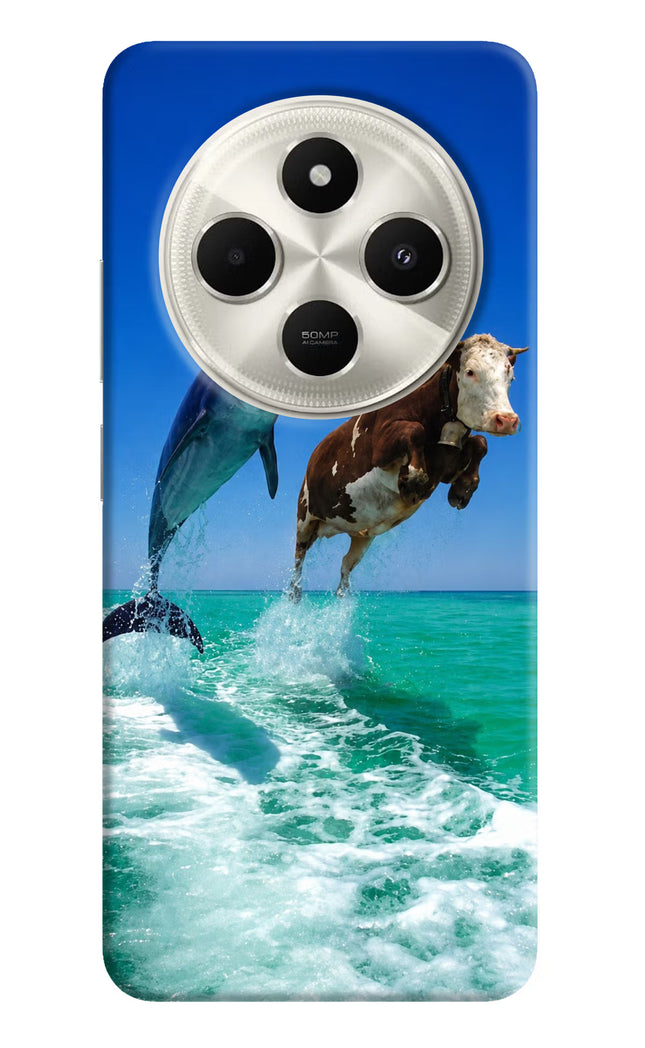 Dolphin vs Cow Poco C75 5G Hard Case Back Cover by Casekaro