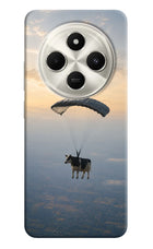 Skydiving Cow Poco C75 5G Hard Case Back Cover by Casekaro