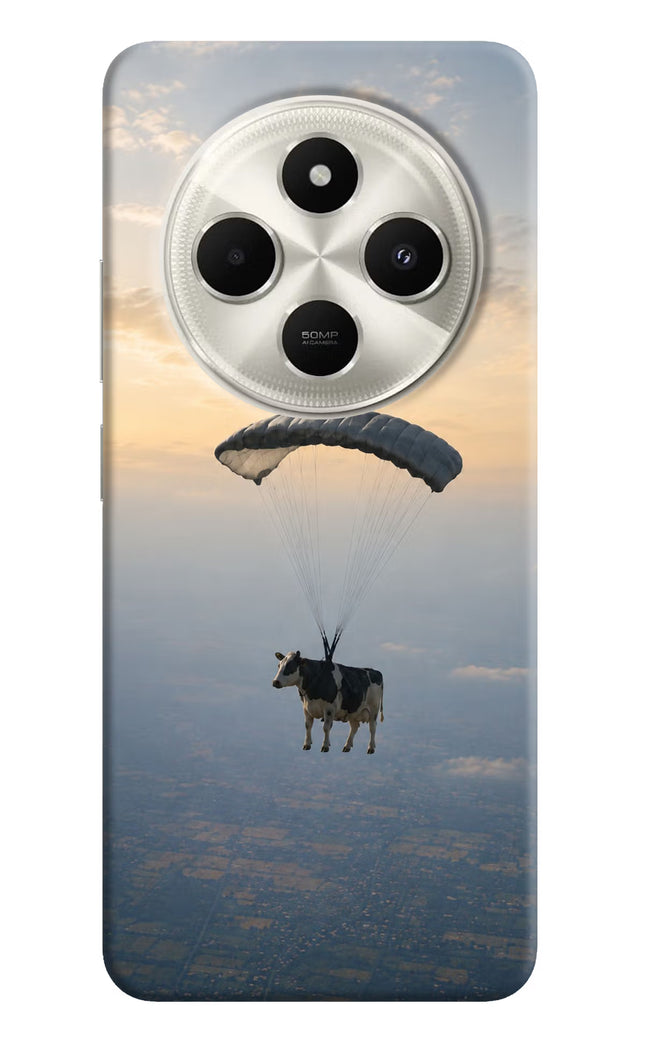 Skydiving Cow Poco C75 5G Hard Case Back Cover by Casekaro