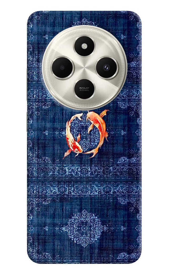 Koi Blue Poco C75 5G Hard Case Back Cover by Casekaro