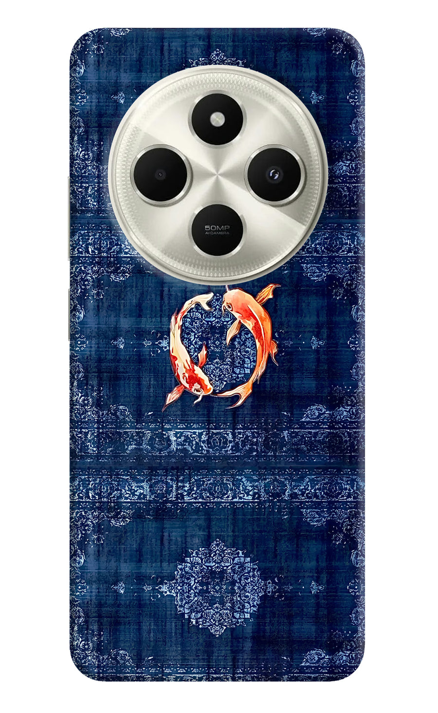 Koi Blue Poco C75 5G Back Cover, Hard case