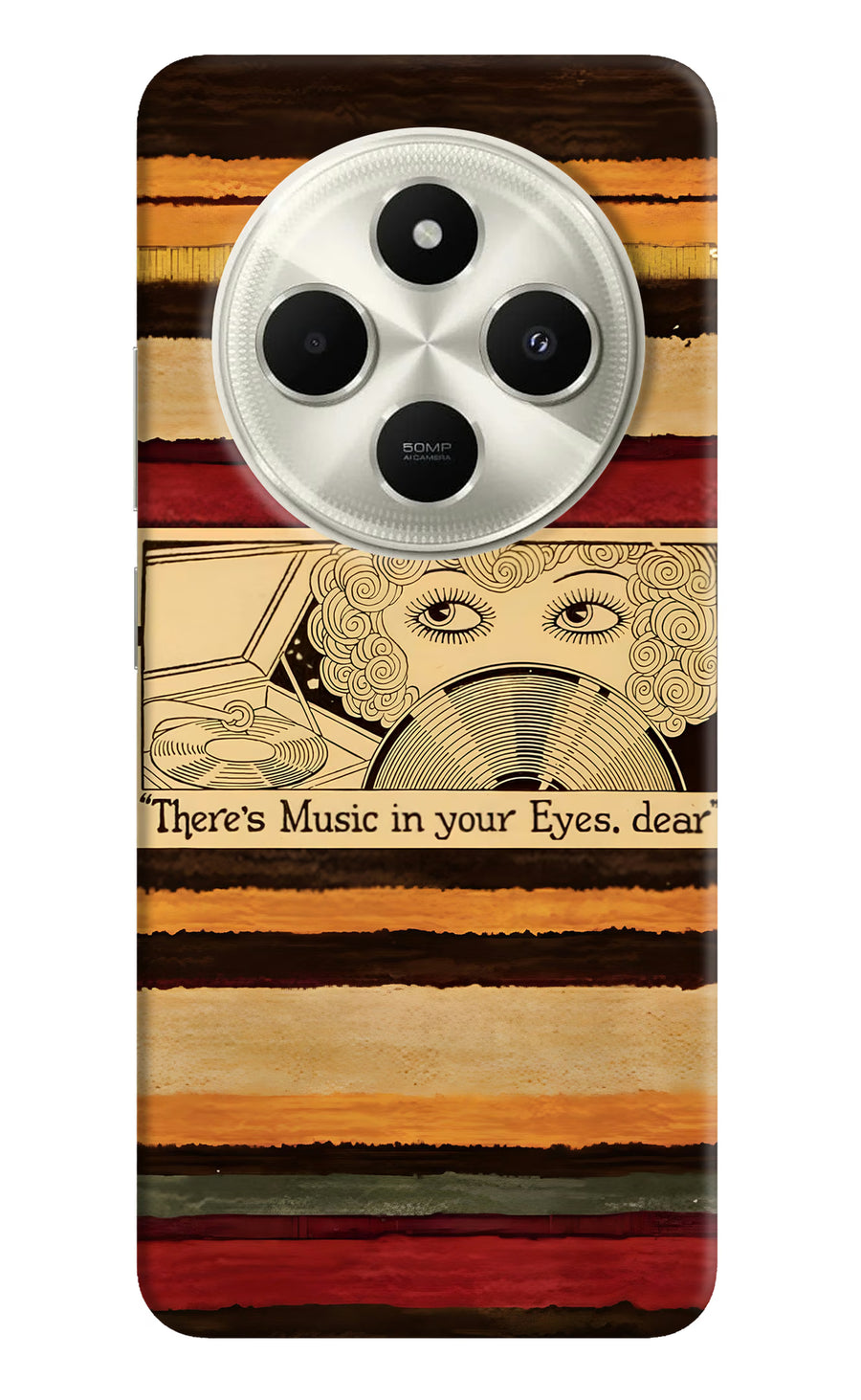 Vinyl Stripes Poco C75 5G Back Cover, Hard case