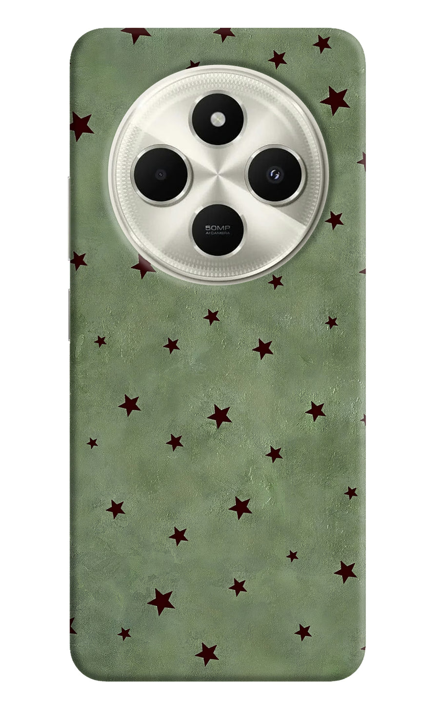 Green Stars Poco C75 5G Back Cover, Hard case