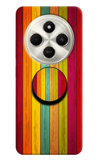 Multicolor Wooden Poco C75 5G Pop Case by Casekaro