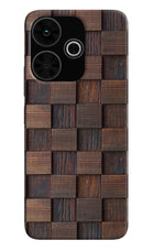 Wooden Cube Design Poco M6 Plus 5G Back Cover