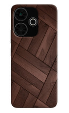 Wooden Texture Design Poco M6 Plus 5G Back Cover