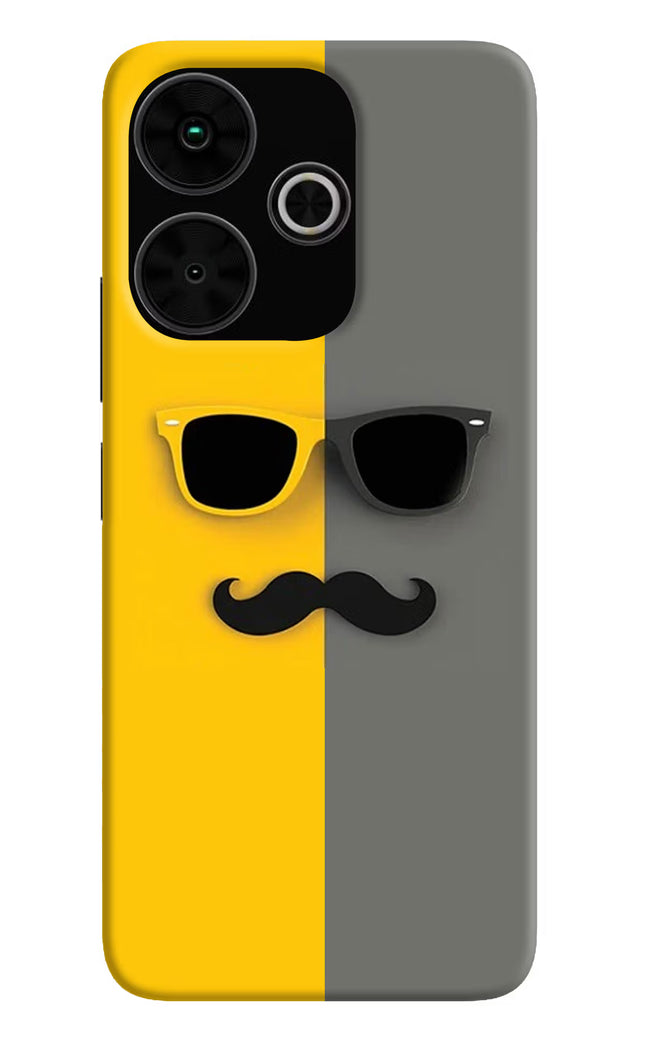 Sunglasses with Mustache Poco M6 Plus 5G Back Cover