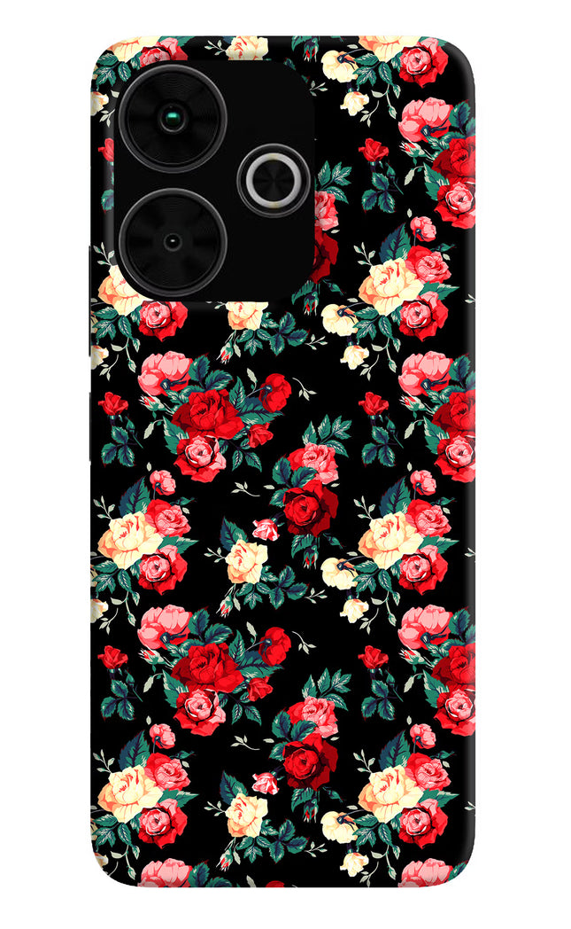 Rose Pattern Poco M6 Plus 5G Back Cover