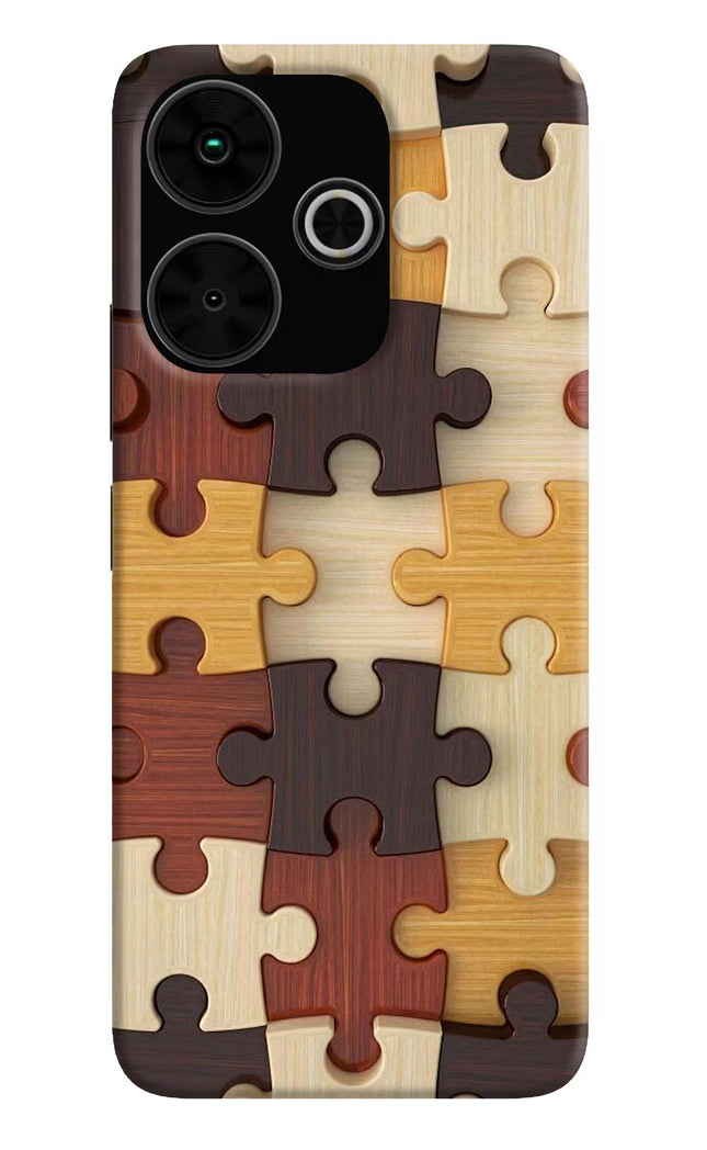 Wooden Puzzle Poco M6 Plus 5G Back Cover