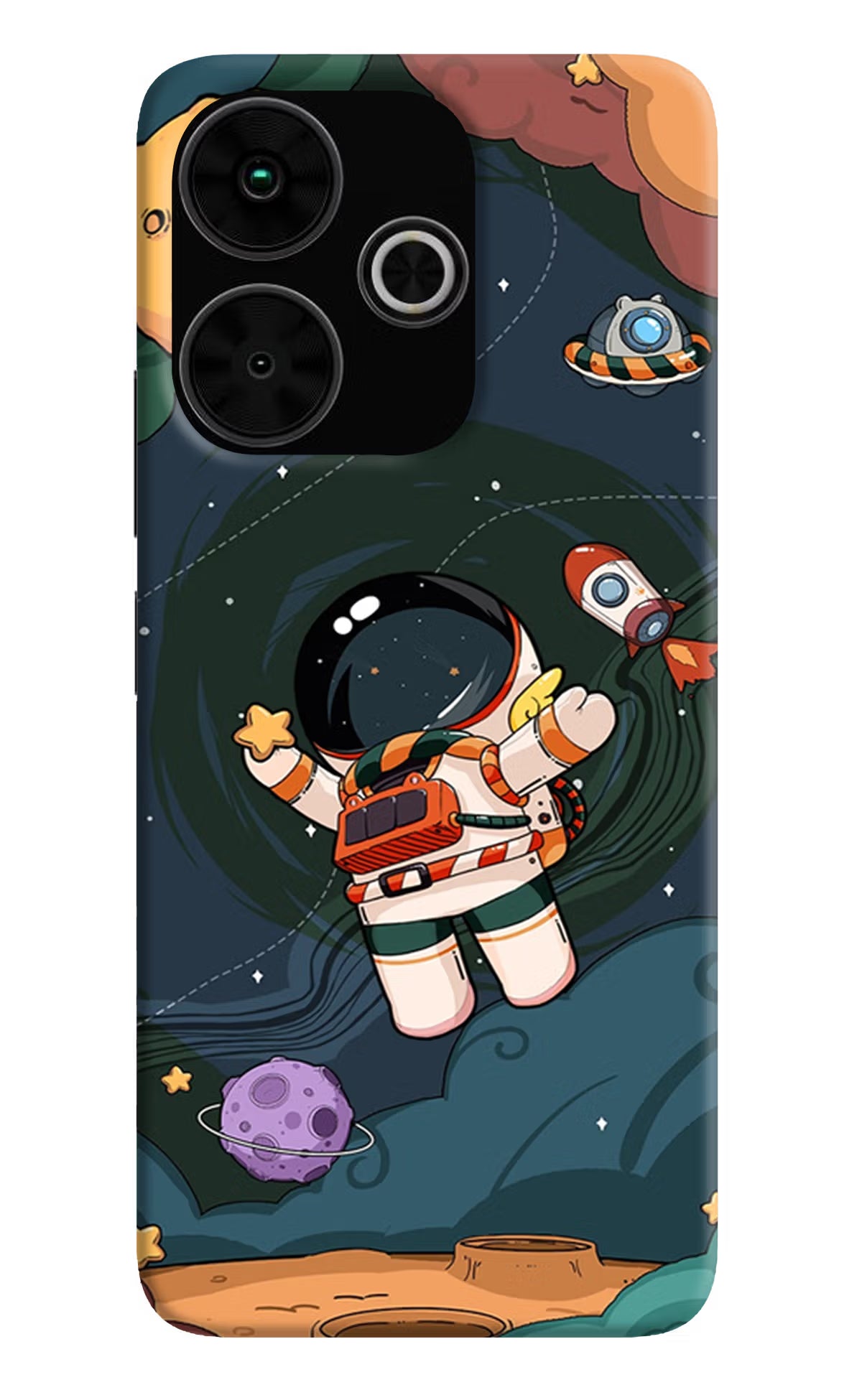 Cartoon Astronaut Poco M6 Plus 5G Back Cover