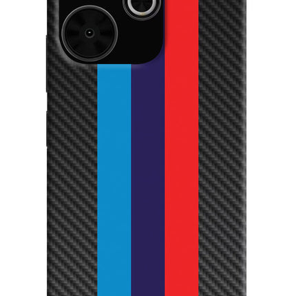 BMW Stripes Pattern Poco M6 Plus 5G Back Cover