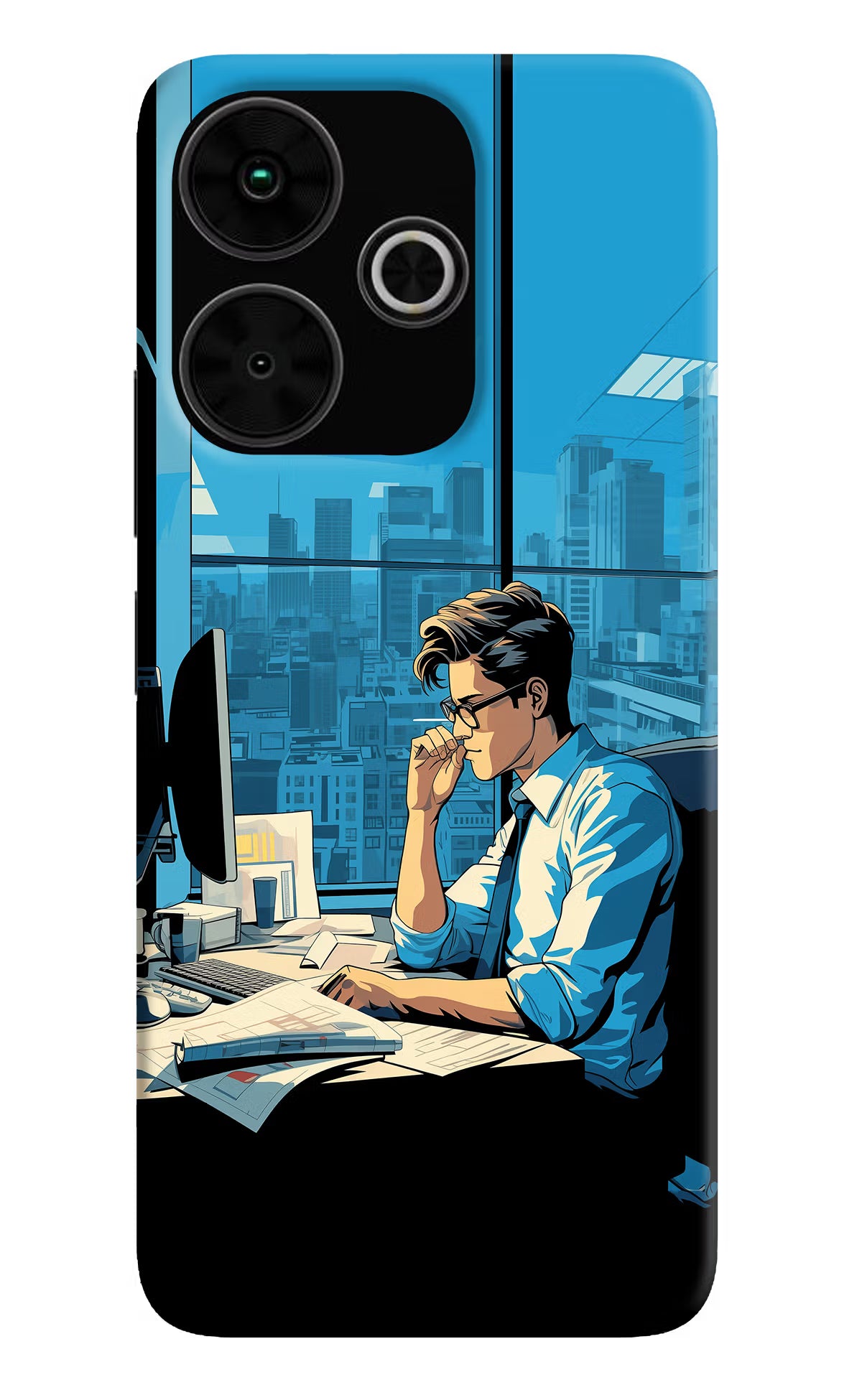 Focused Hustler (AI Generated) Poco M6 Plus 5G Back Cover