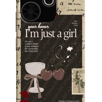 I am just a girl Poco M6 Plus 5G Back Cover