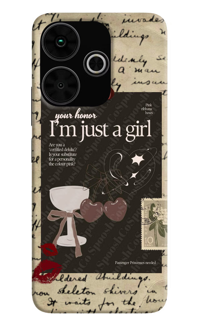I am just a girl Poco M6 Plus 5G Back Cover