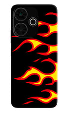 Side Sweep Flames Poco M6 Plus 5G Hard Case Back Cover by Casekaro