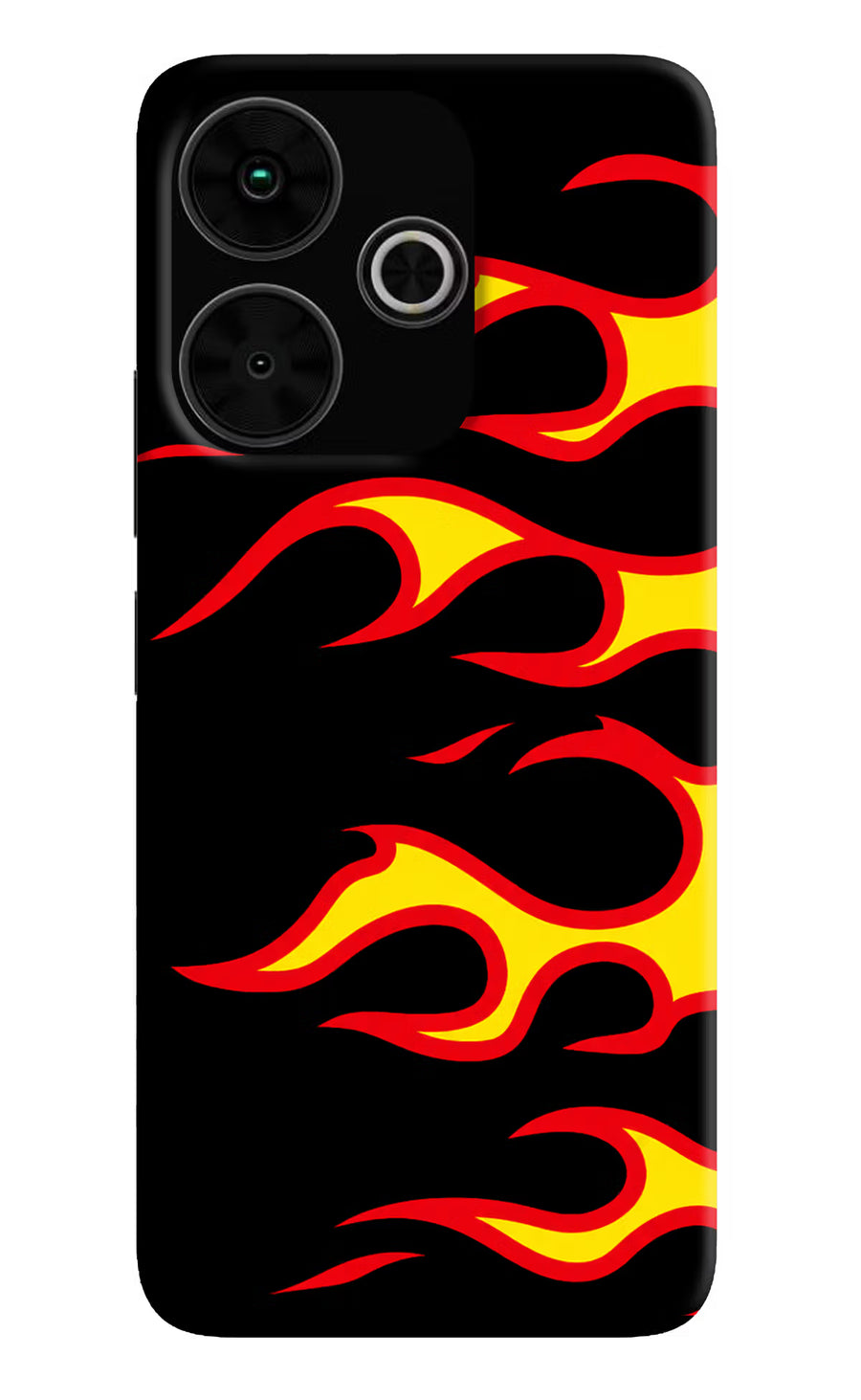 Side Sweep Flames Poco M6 Plus 5G Back Cover, Hard case