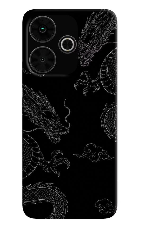 Twin Dragons Poco M6 Plus 5G Hard Case Back Cover by Casekaro
