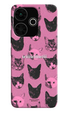 Pink Cats Poco M6 Plus 5G Hard Case Back Cover by Casekaro