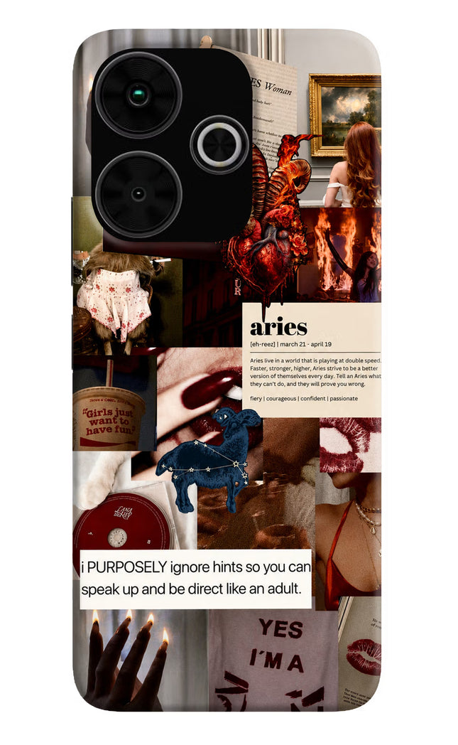 Zodiac Aries Poco M6 Plus 5G Hard Case Back Cover by Casekaro