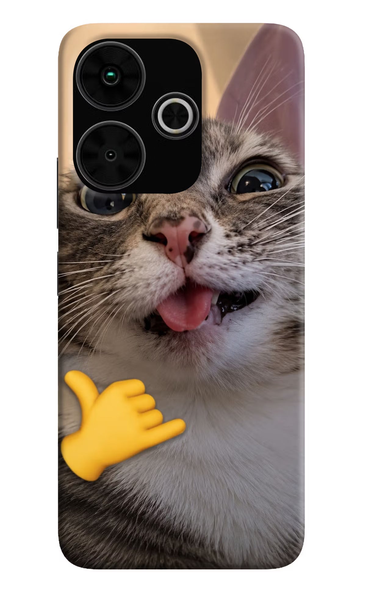 Silly Cat Call Poco M6 Plus 5G Hard Case Back Cover by Casekaro