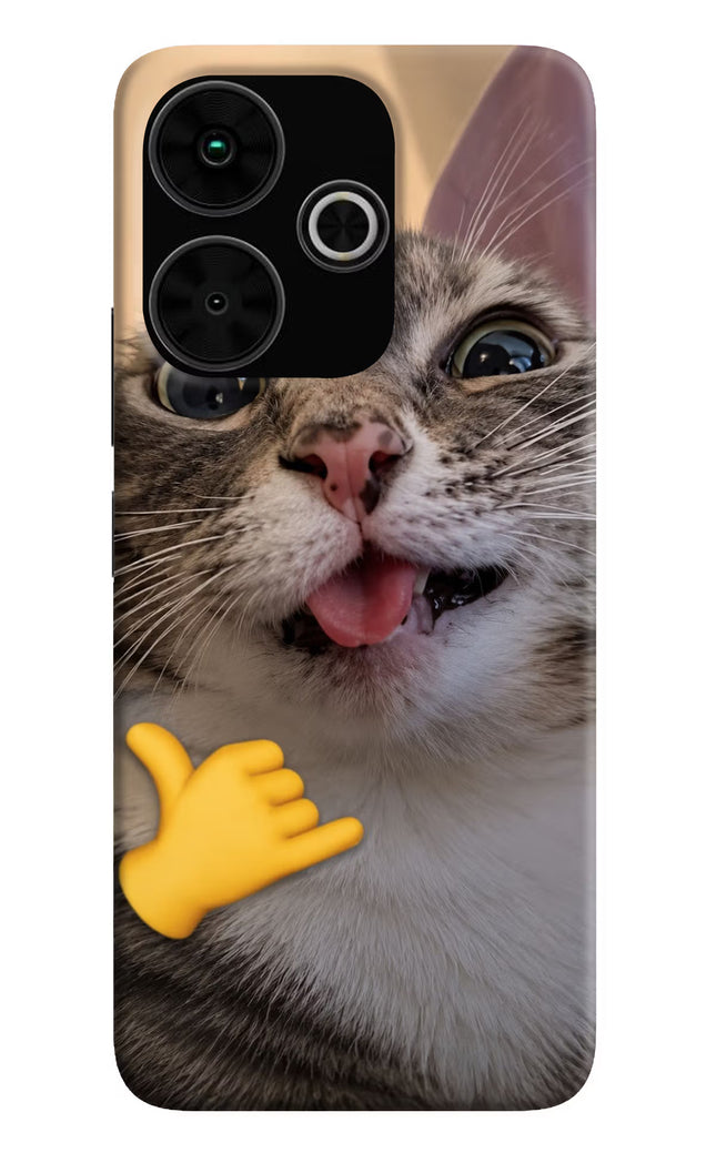 Silly Cat Call Poco M6 Plus 5G Hard Case Back Cover by Casekaro