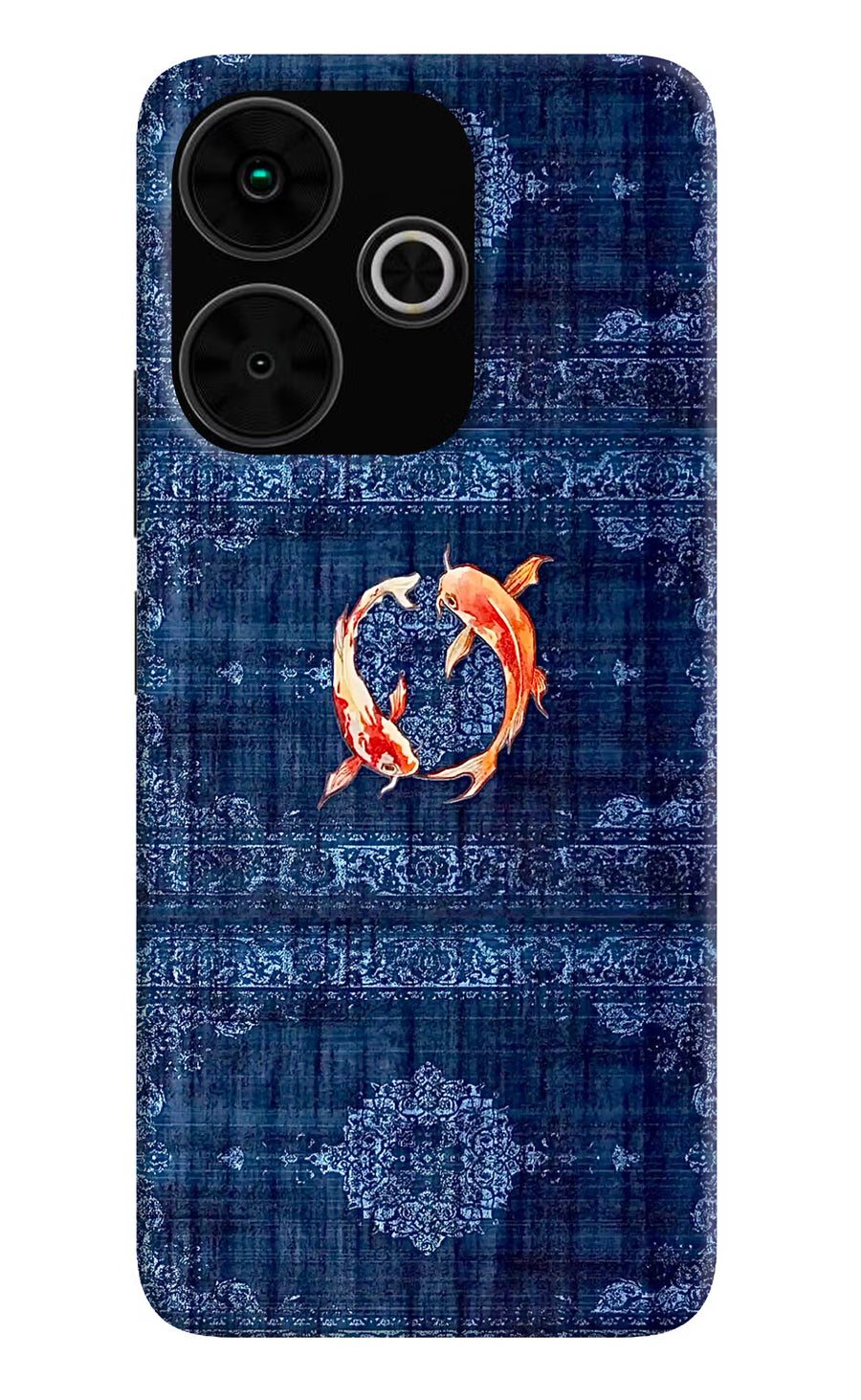 Koi Blue Poco M6 Plus 5G Back Cover, Hard case