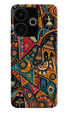 Folk Print Poco M6 Plus 5G Hard Case Back Cover by Casekaro