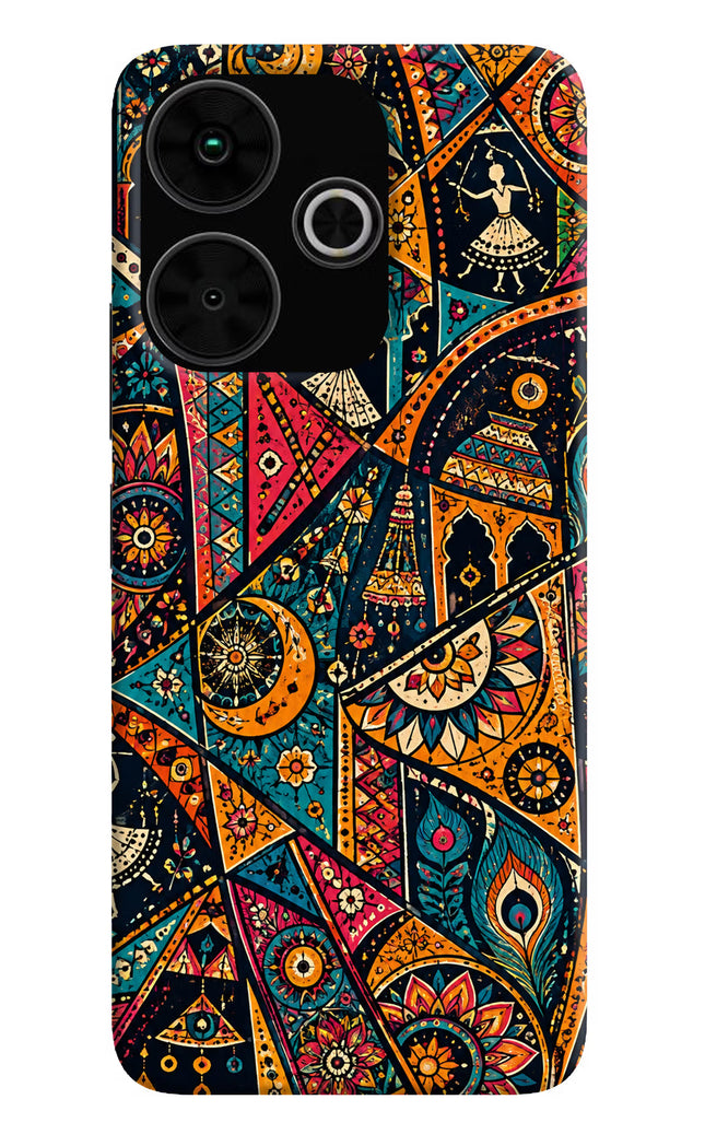 Folk Print Poco M6 Plus 5G Hard Case Back Cover by Casekaro