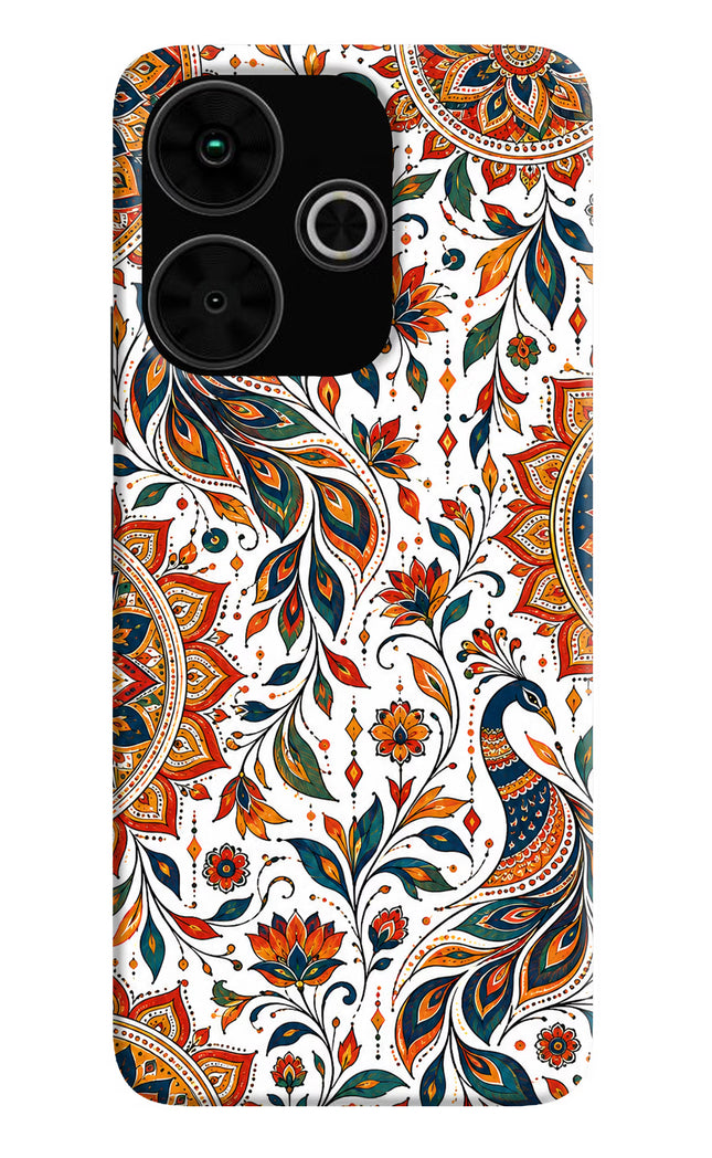 White Mayura Poco M6 Plus 5G Hard Case Back Cover by Casekaro