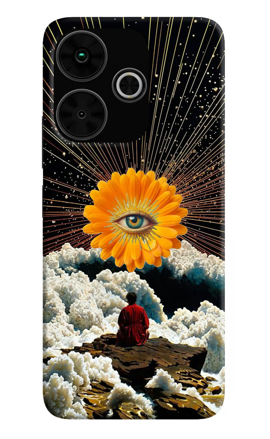 Cosmic Flower Poco M6 Plus 5G Back Cover, Hard case