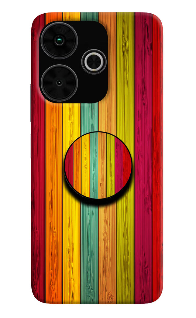 Multicolor Wooden Poco M6 Plus 5G Pop Case