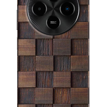 Wooden Cube Design Poco M7 5G Hard Case Back Cover by Casekaro