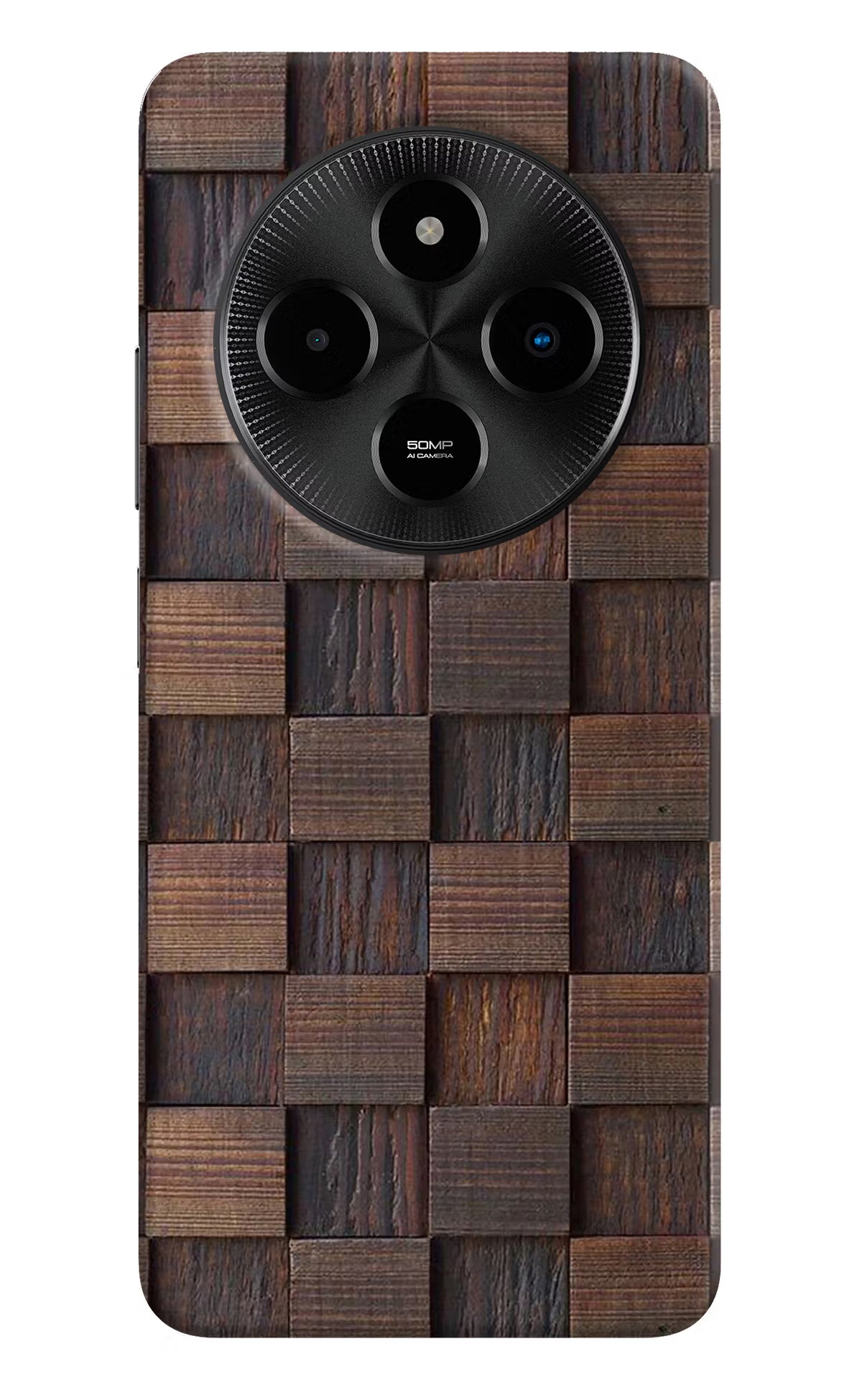 Wooden Cube Design Poco M7 5G Hard Case Back Cover by Casekaro
