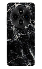 Black Marble Texture Poco M7 5G Hard Case Back Cover by Casekaro