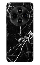 Black Marble Pattern Poco M7 5G Hard Case Back Cover by Casekaro