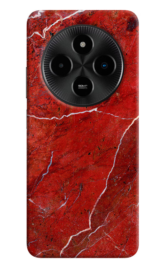 Red Marble Design Poco M7 5G Hard Case Back Cover by Casekaro
