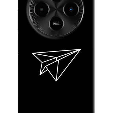 Paper Plane White Poco M7 5G Hard Case Back Cover by Casekaro