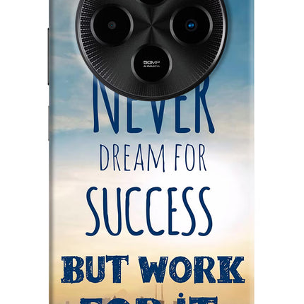 Never Dream For Success But Work For It Poco M7 5G Hard Case Back Cover by Casekaro
