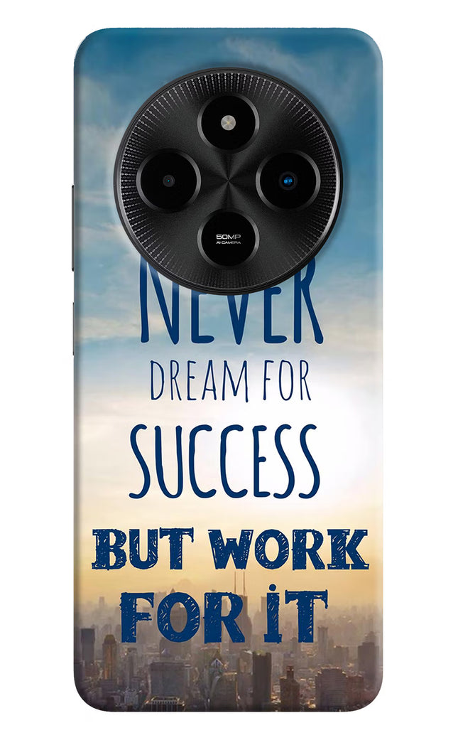 Never Dream For Success But Work For It Poco M7 5G Hard Case Back Cover by Casekaro