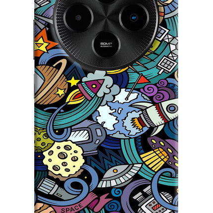 Space Abstract Poco M7 5G Hard Case Back Cover by Casekaro